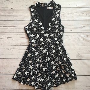 LF | Rumor Boutique Cutout Star Romper NWOT